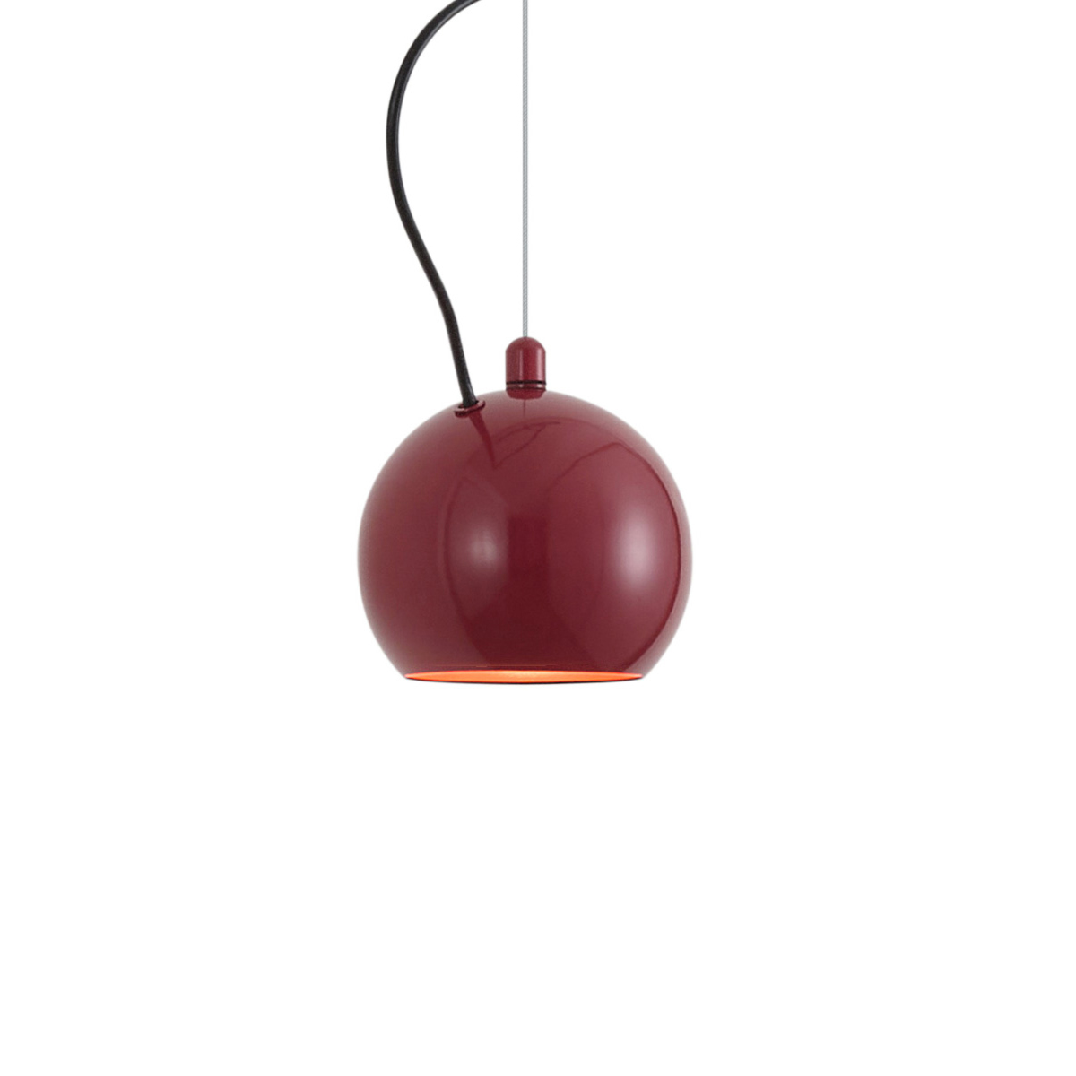Dizajnová závesná lampa červená pre 1-fázový koľajnicový systém - Slimline Sara